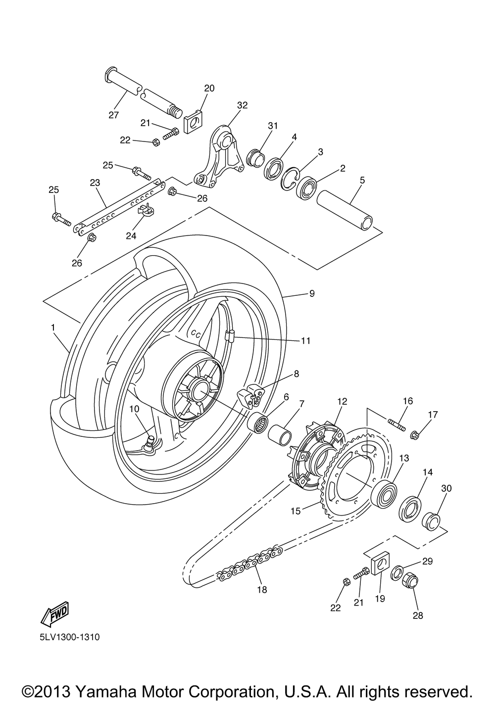 Rear wheel