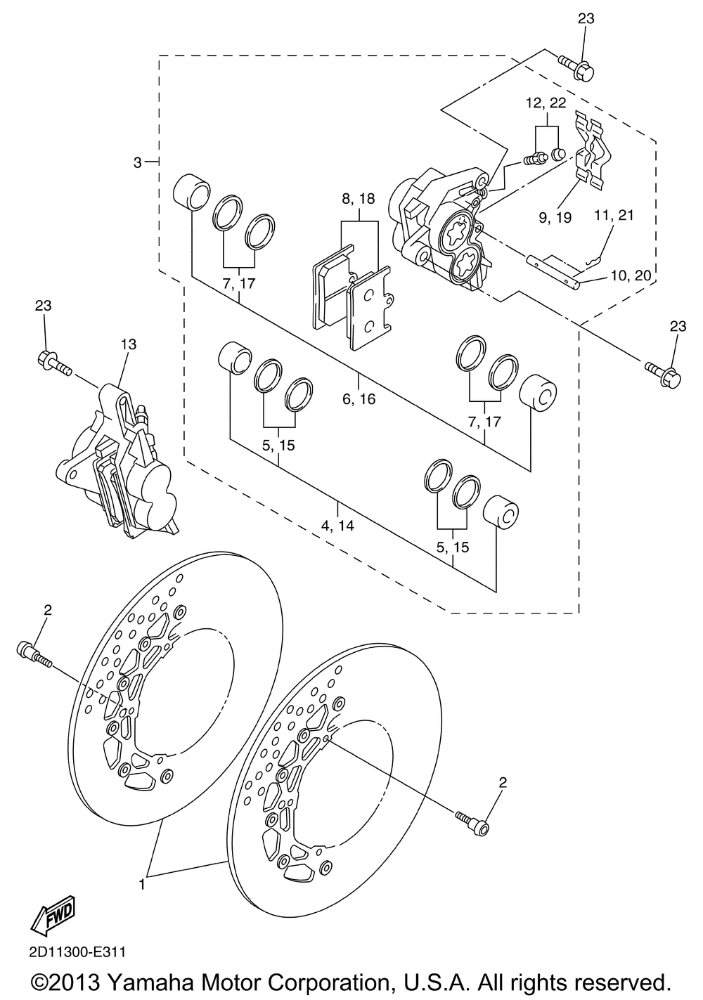 Front brake caliper