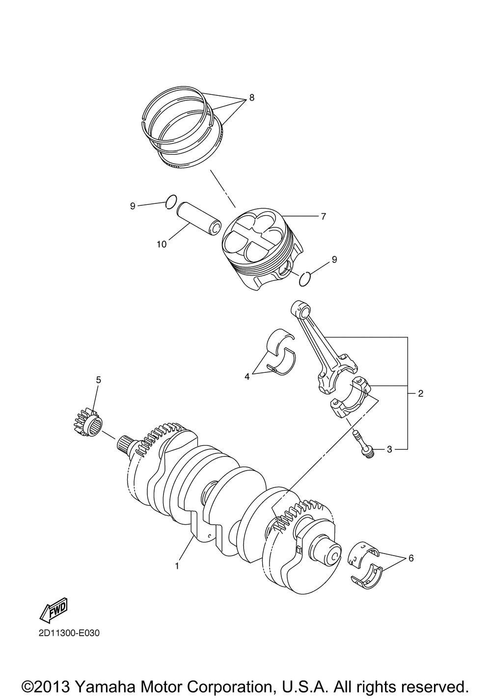 Crankshaft piston