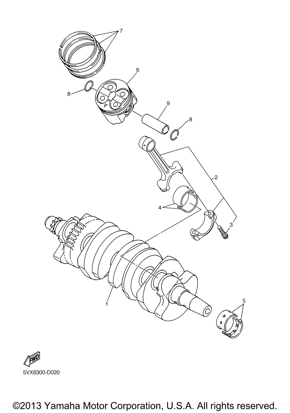 Crankshaft piston