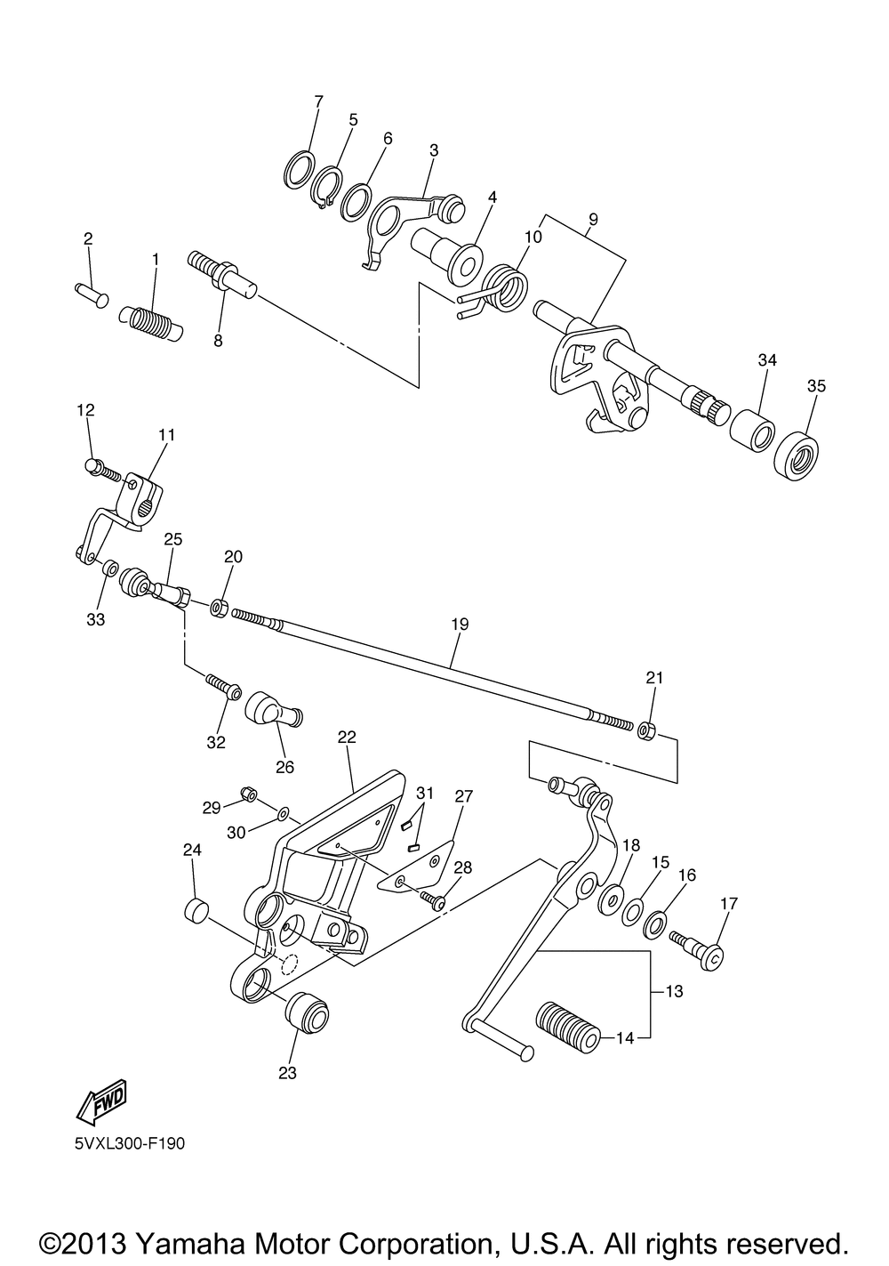 Shift shaft