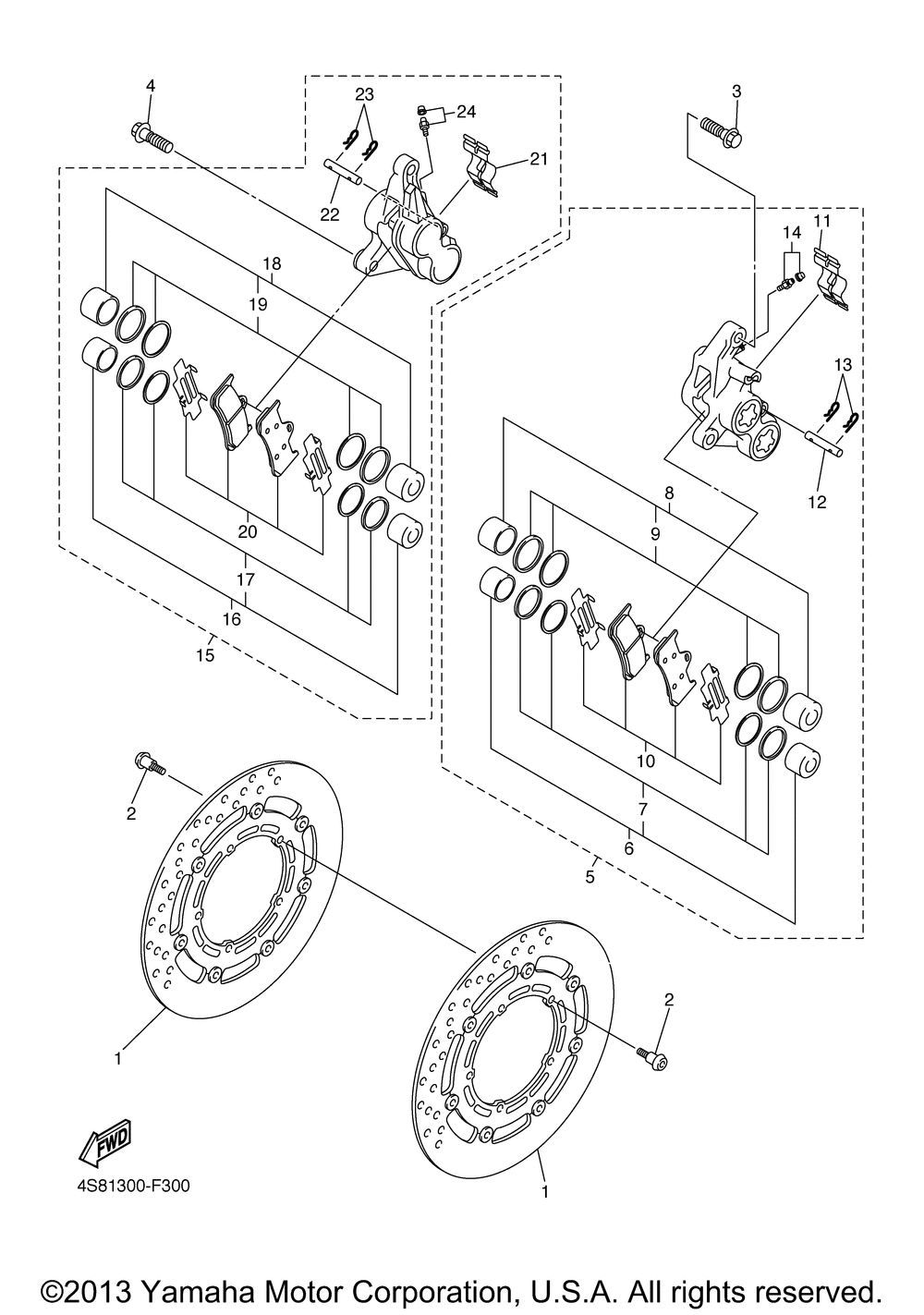 Front brake caliper