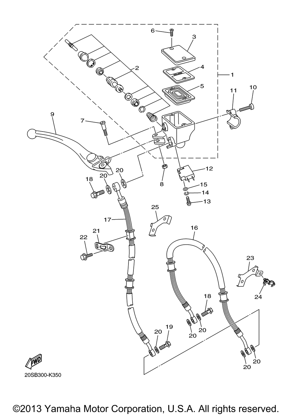 Front master cylinder