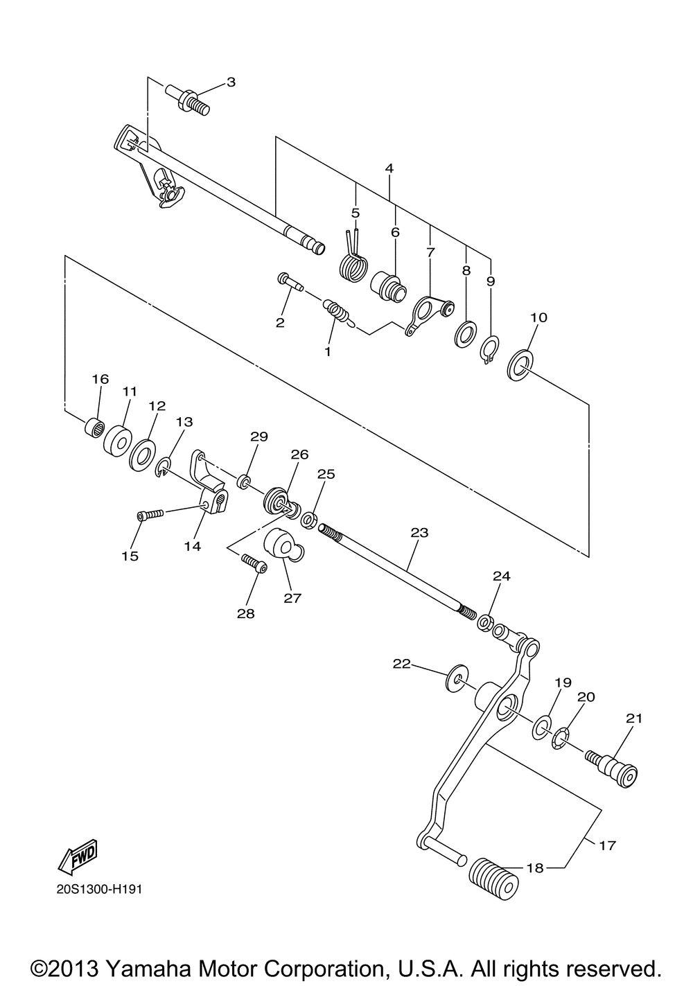 Shift shaft