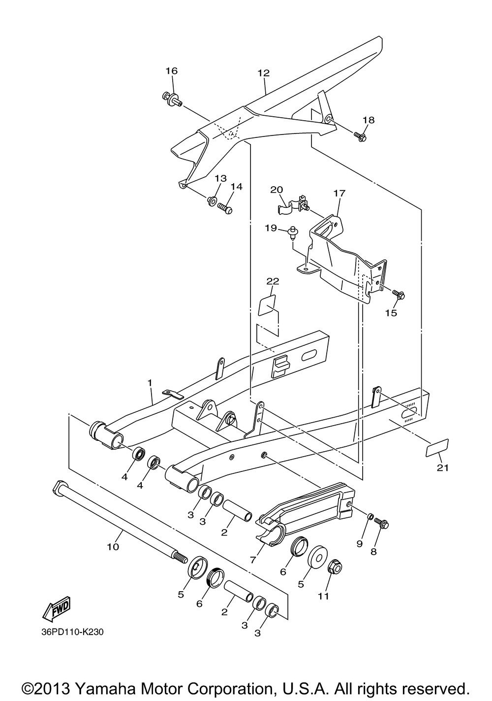 Rear arm