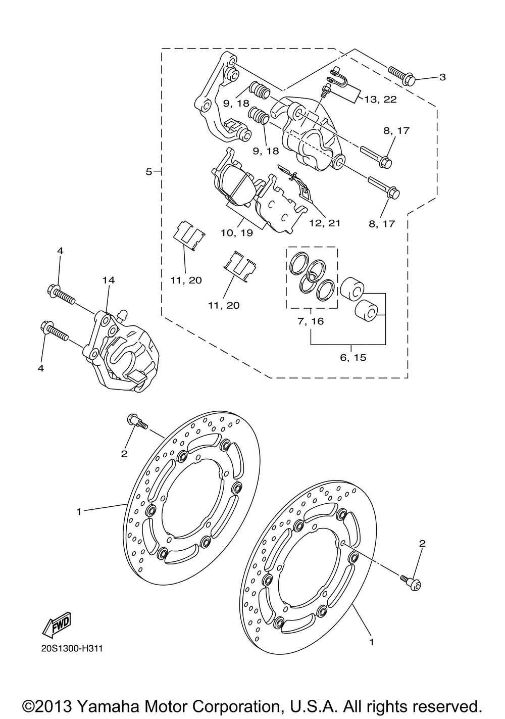 Front brake caliper