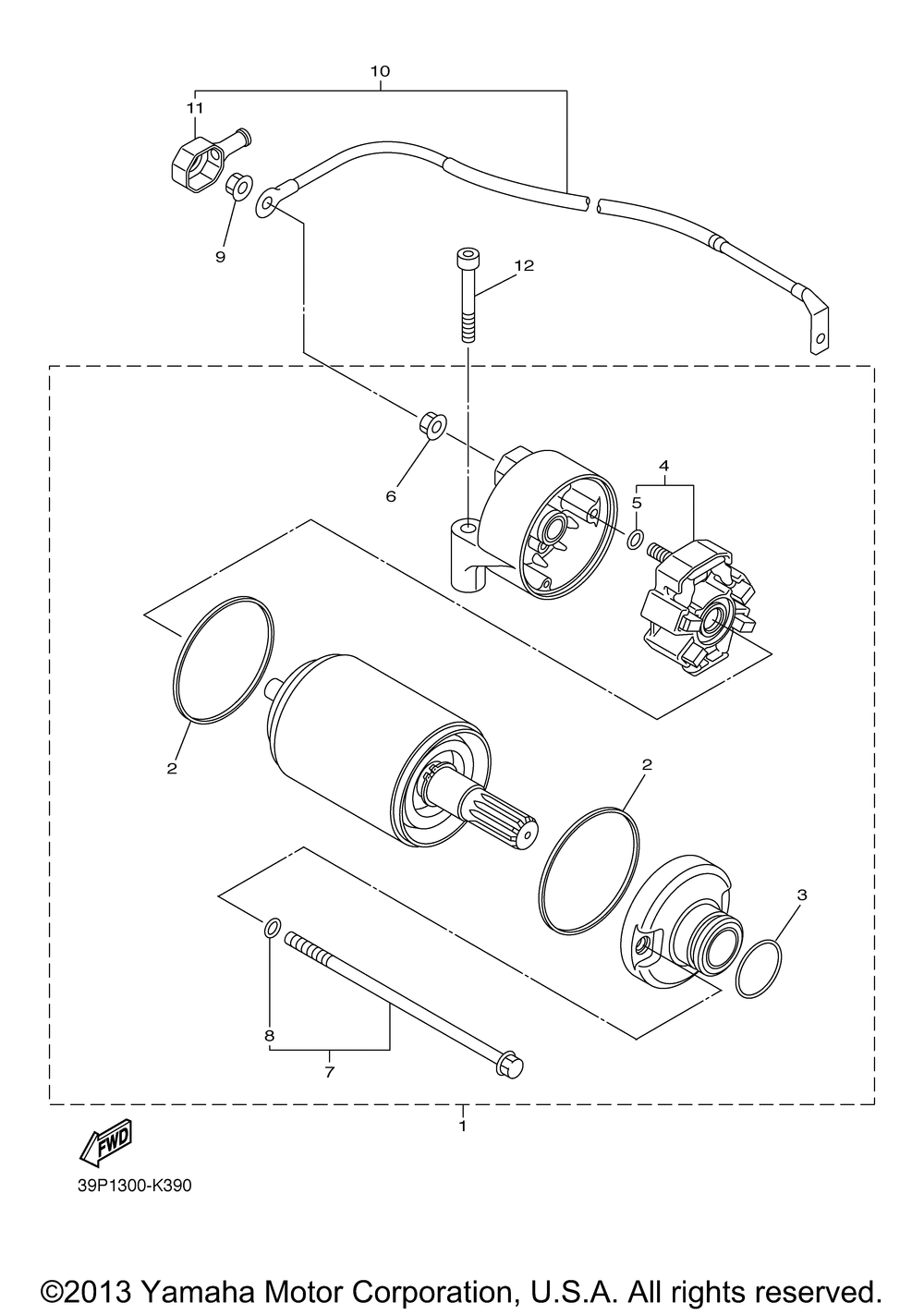 Starting motor