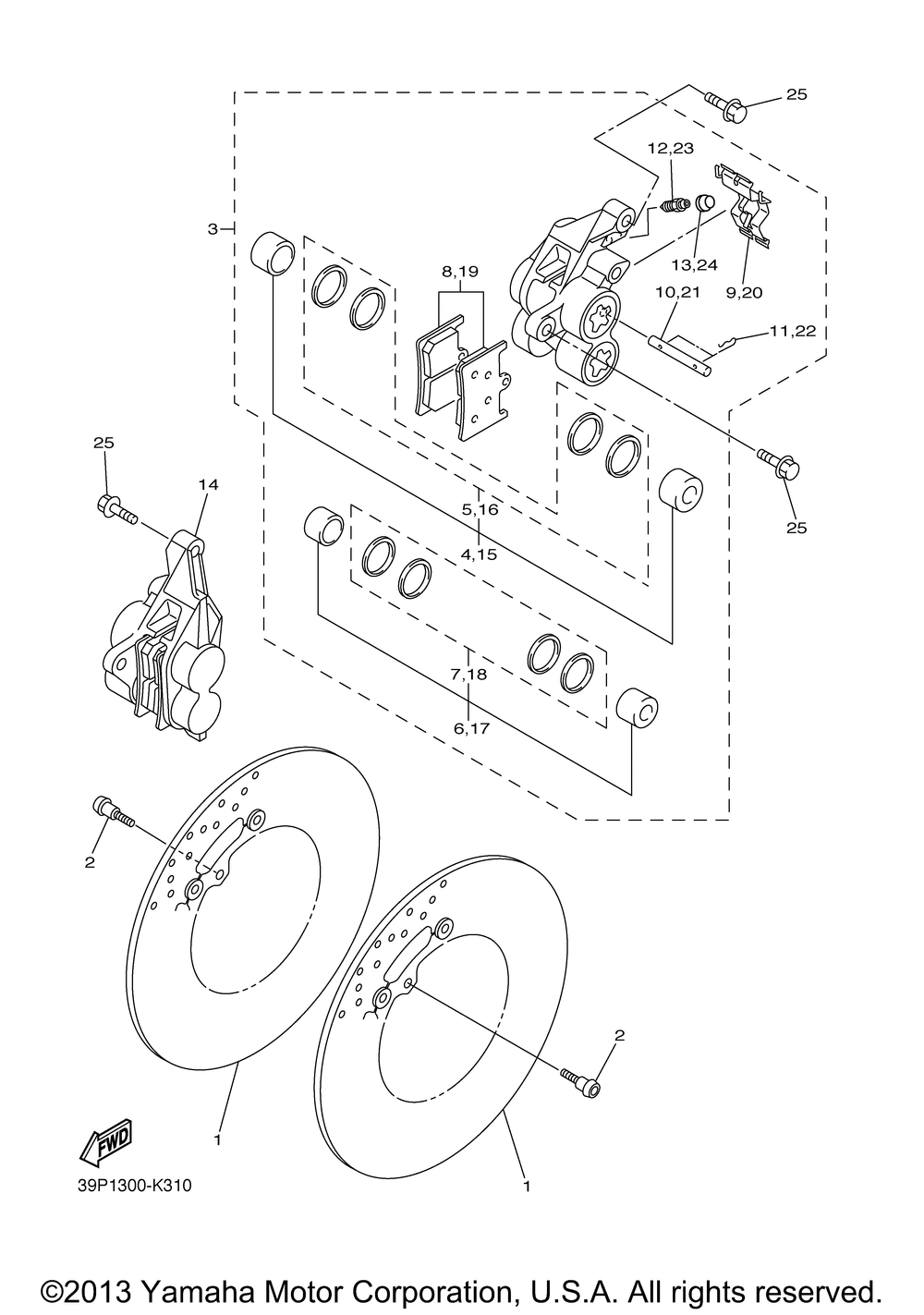 Front brake caliper