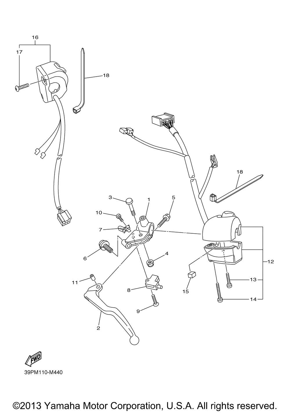 Handle switch lever