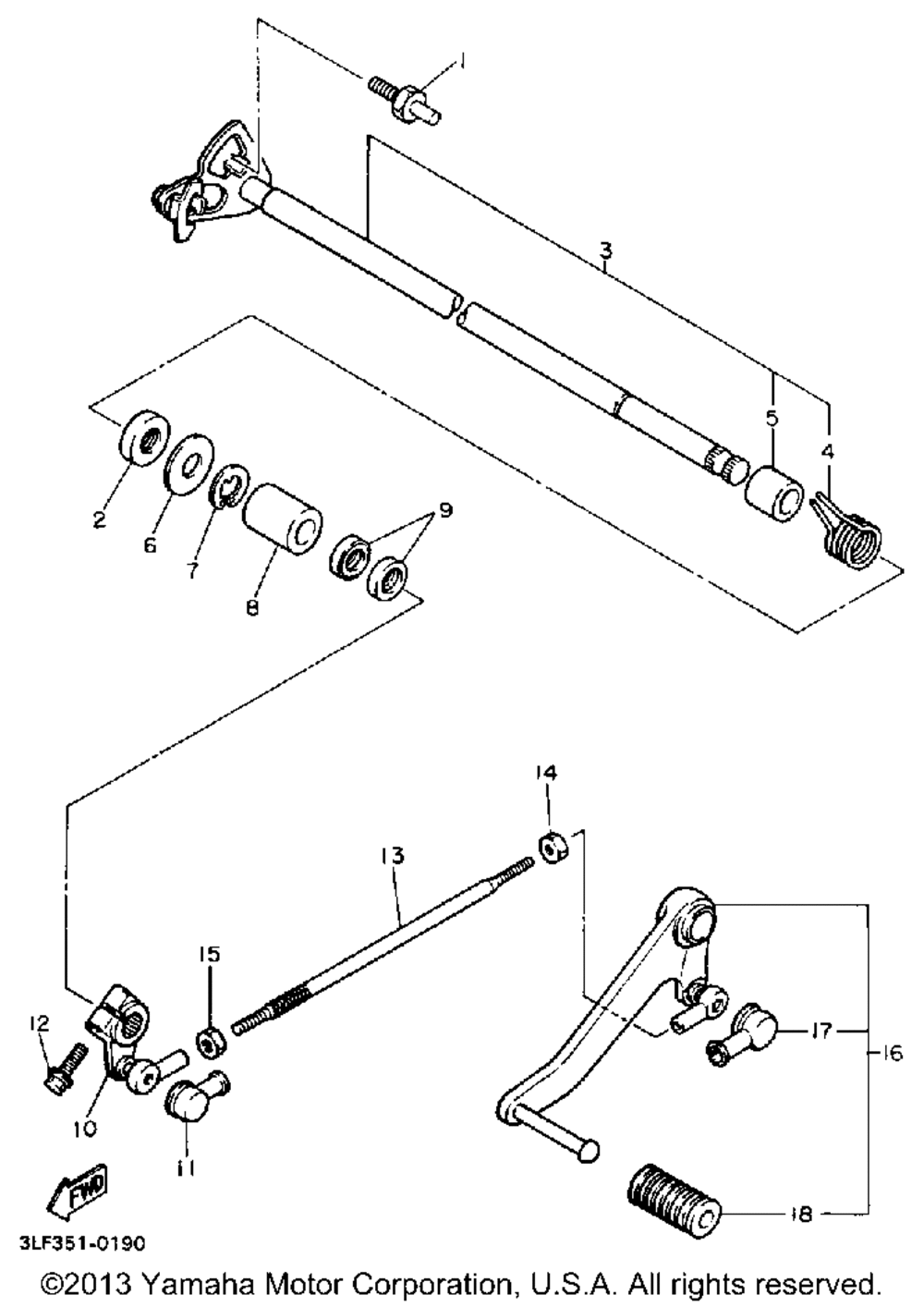 Shift shaft