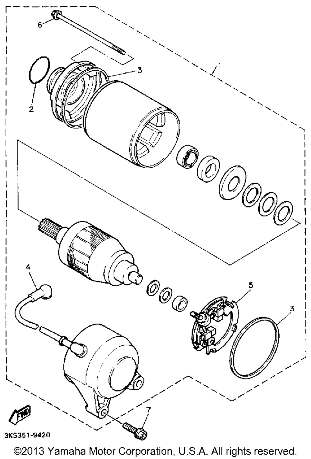 Starting motor