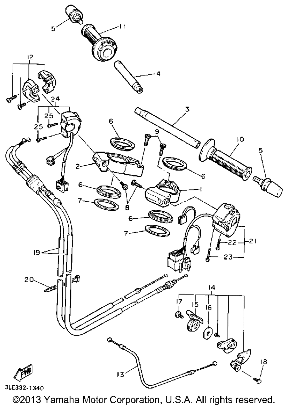 Handlebar cable