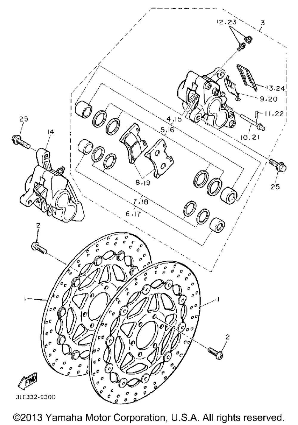 Front brake caliper