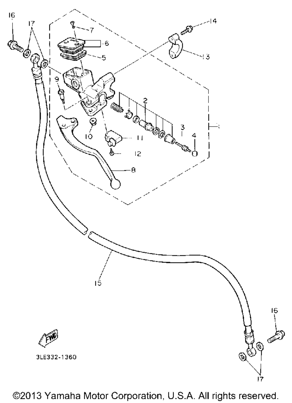 Front master cylinder 2