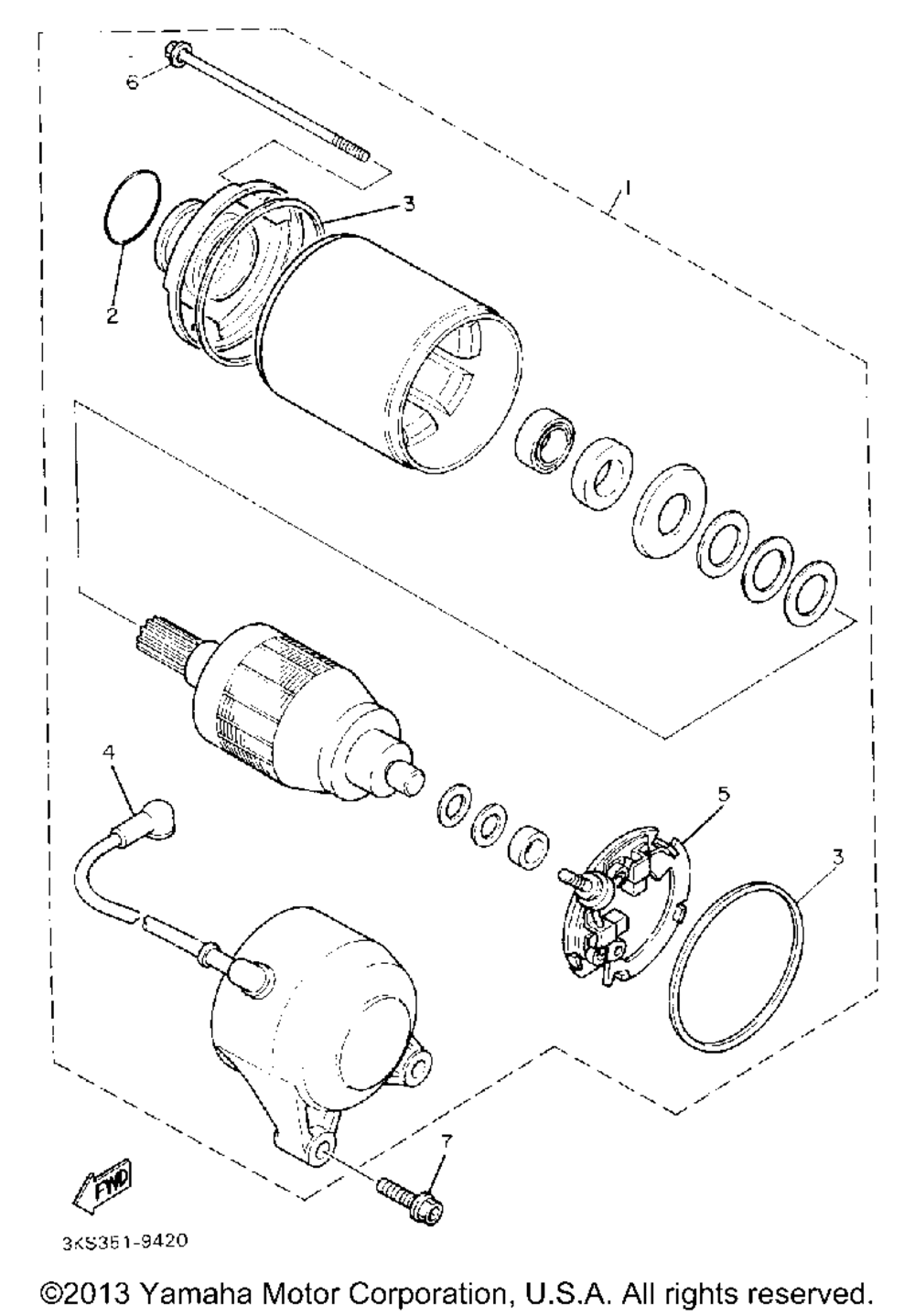 Starting motor