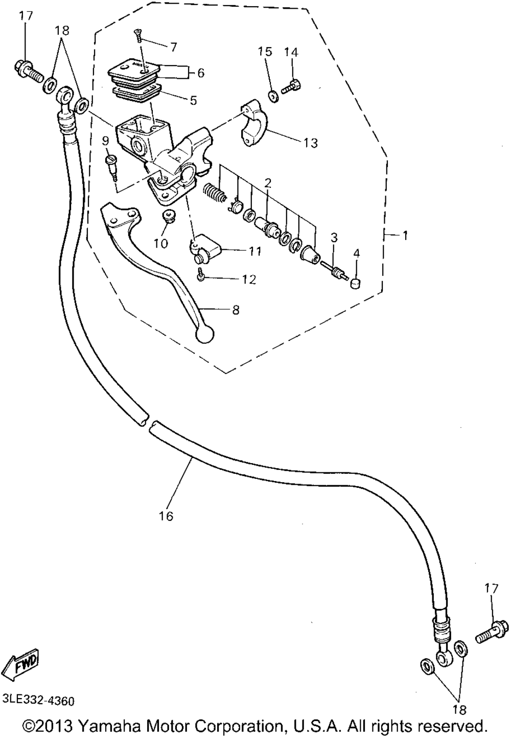 Front master cylinder 2