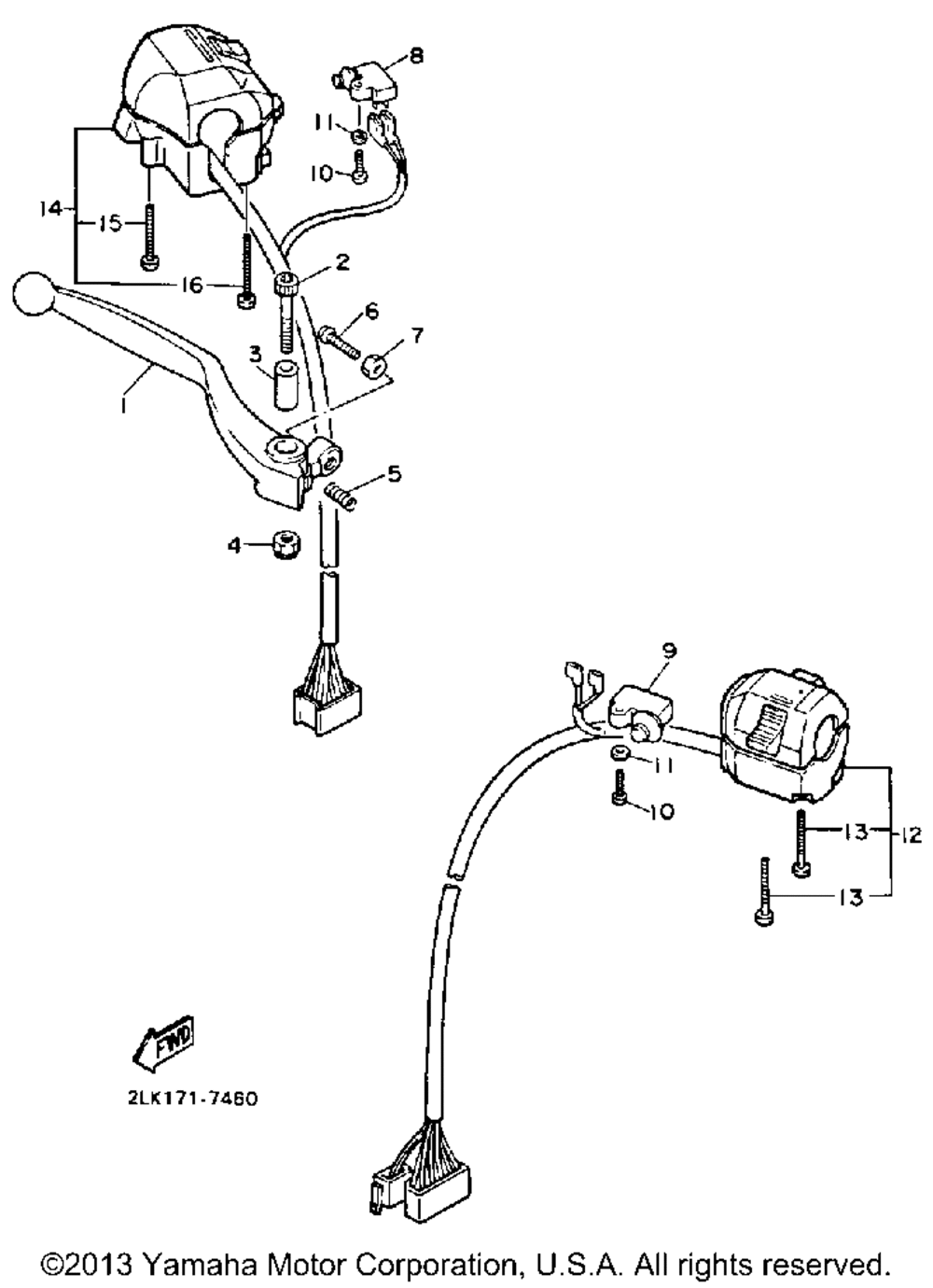 Handle switch lever