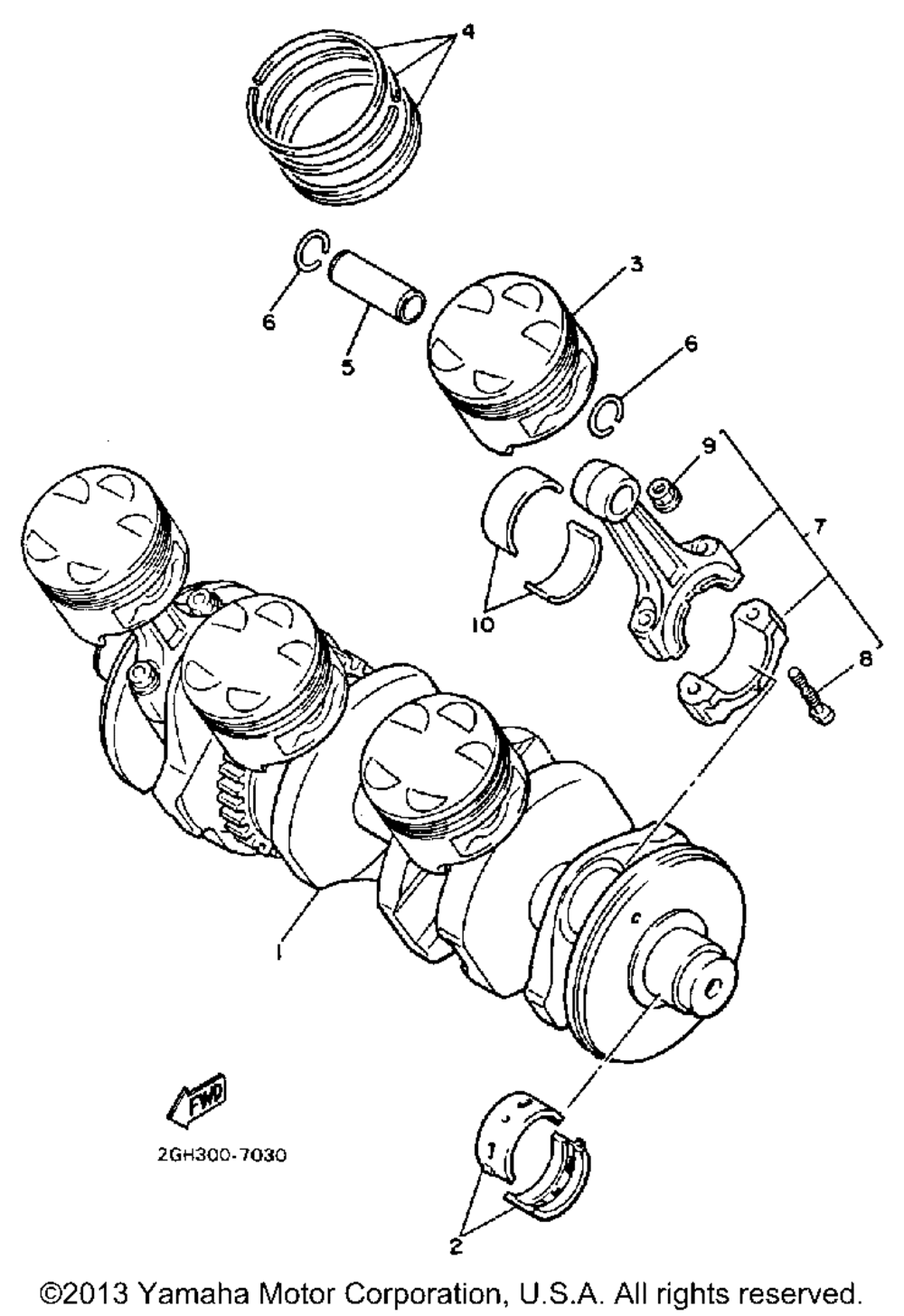 Crankshaft piston