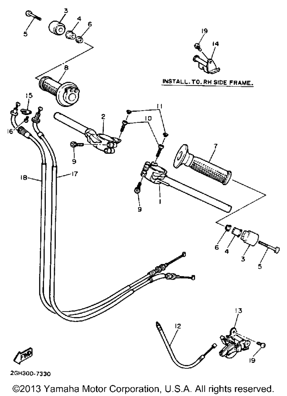 Handlebar cable