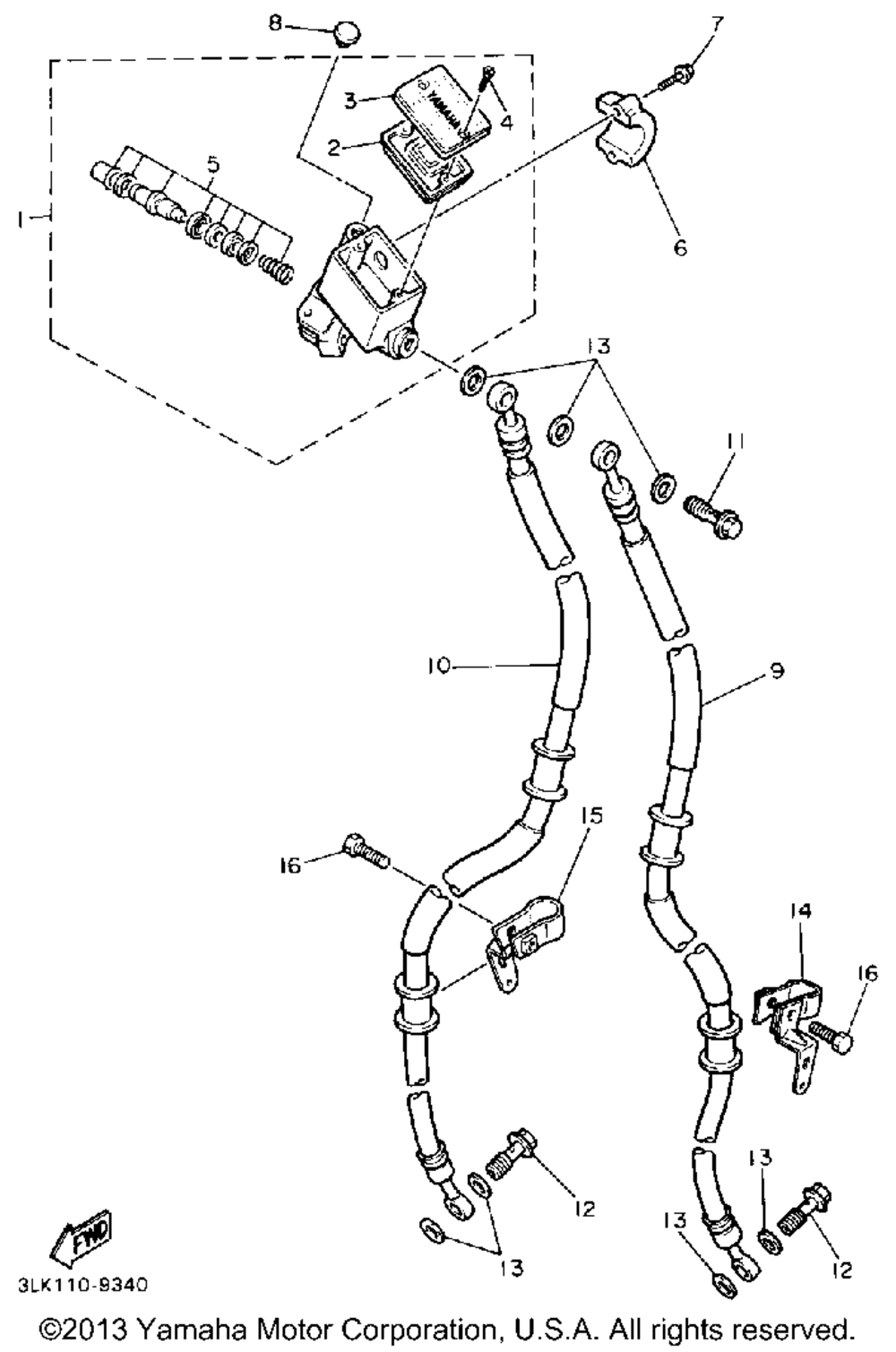 Front master cylinder