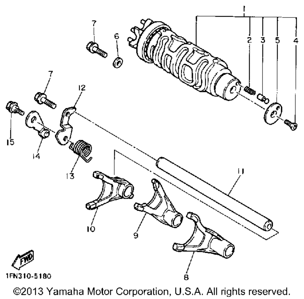 Shift cam fork