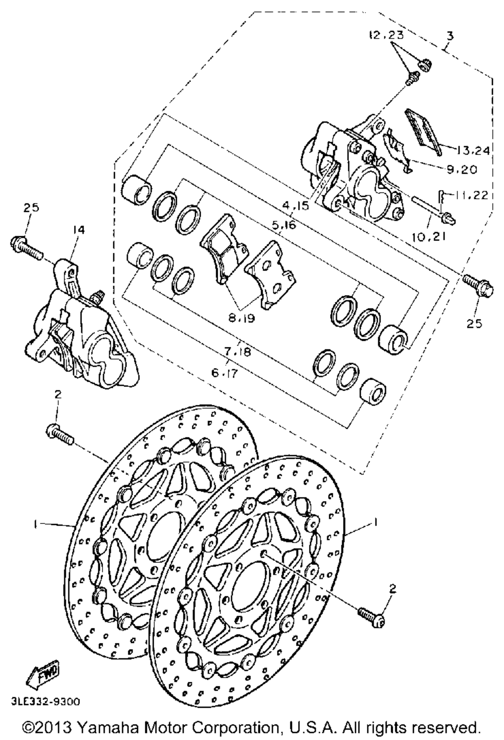 Front brake caliper