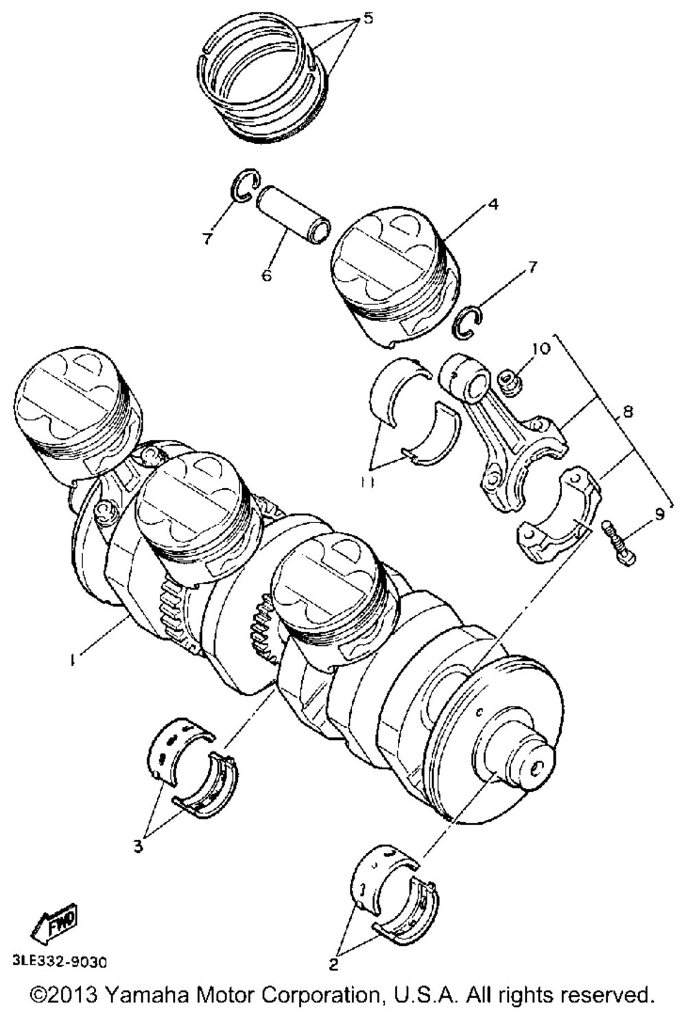 Crankshaft piston