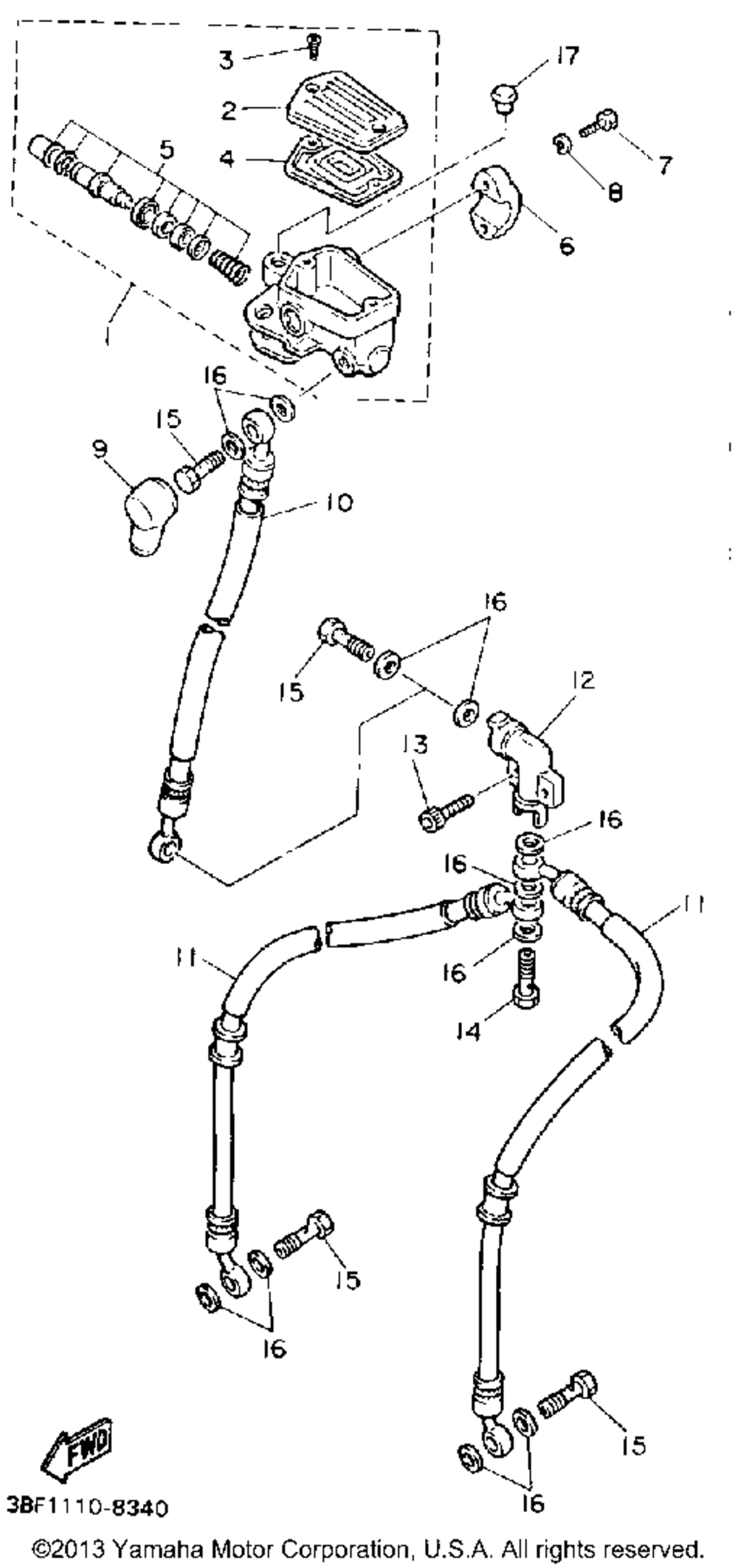 Front master cylinder