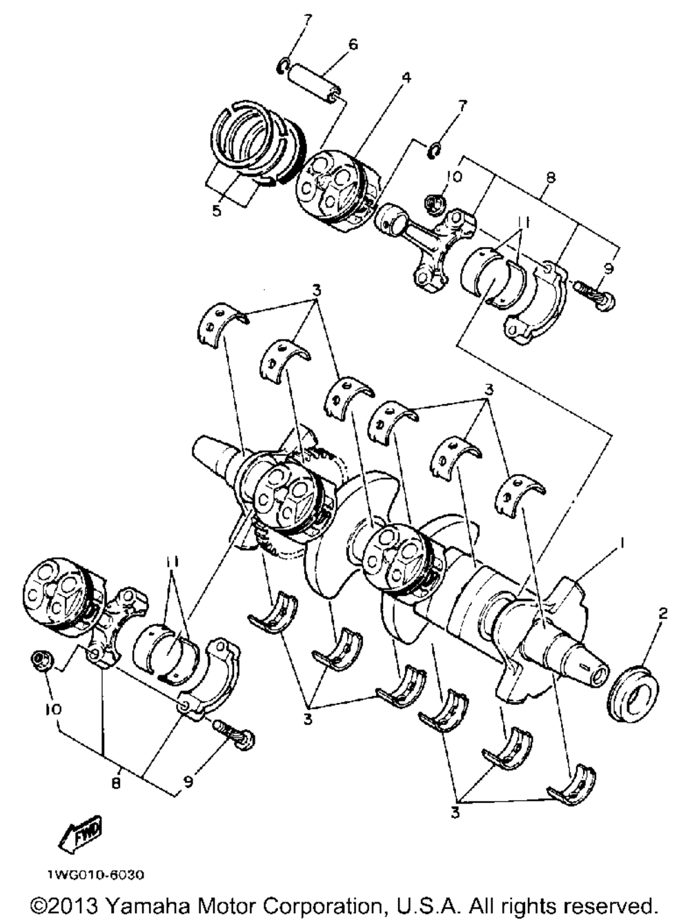 Crankshaft piston