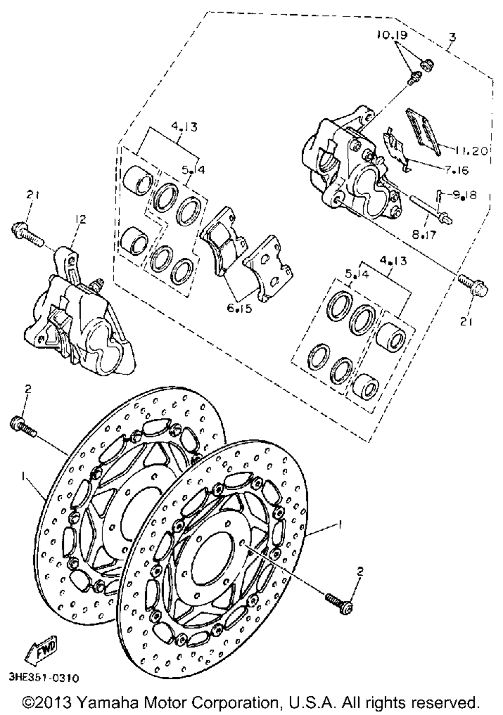 Front brake caliper