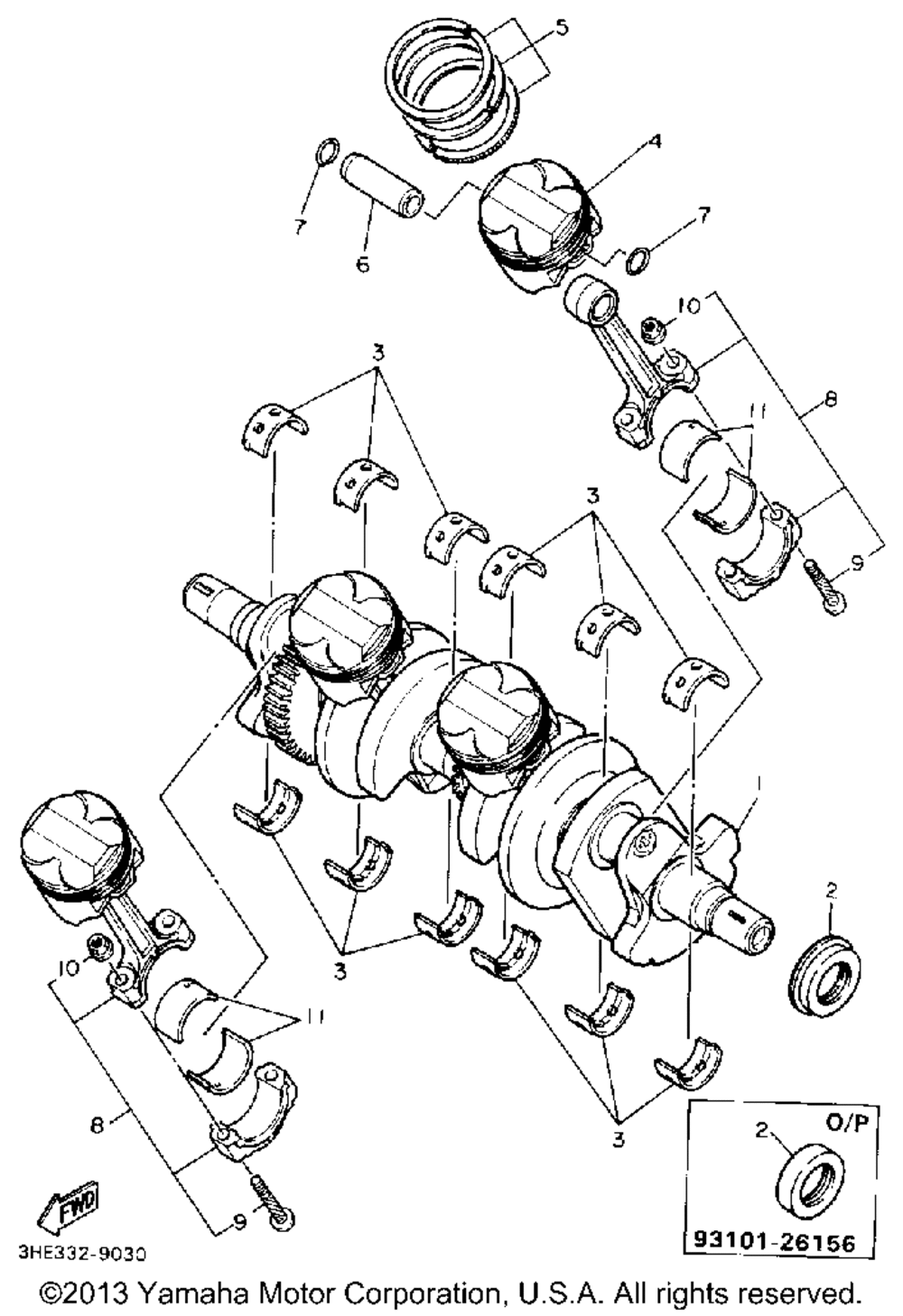 Crankshaft piston