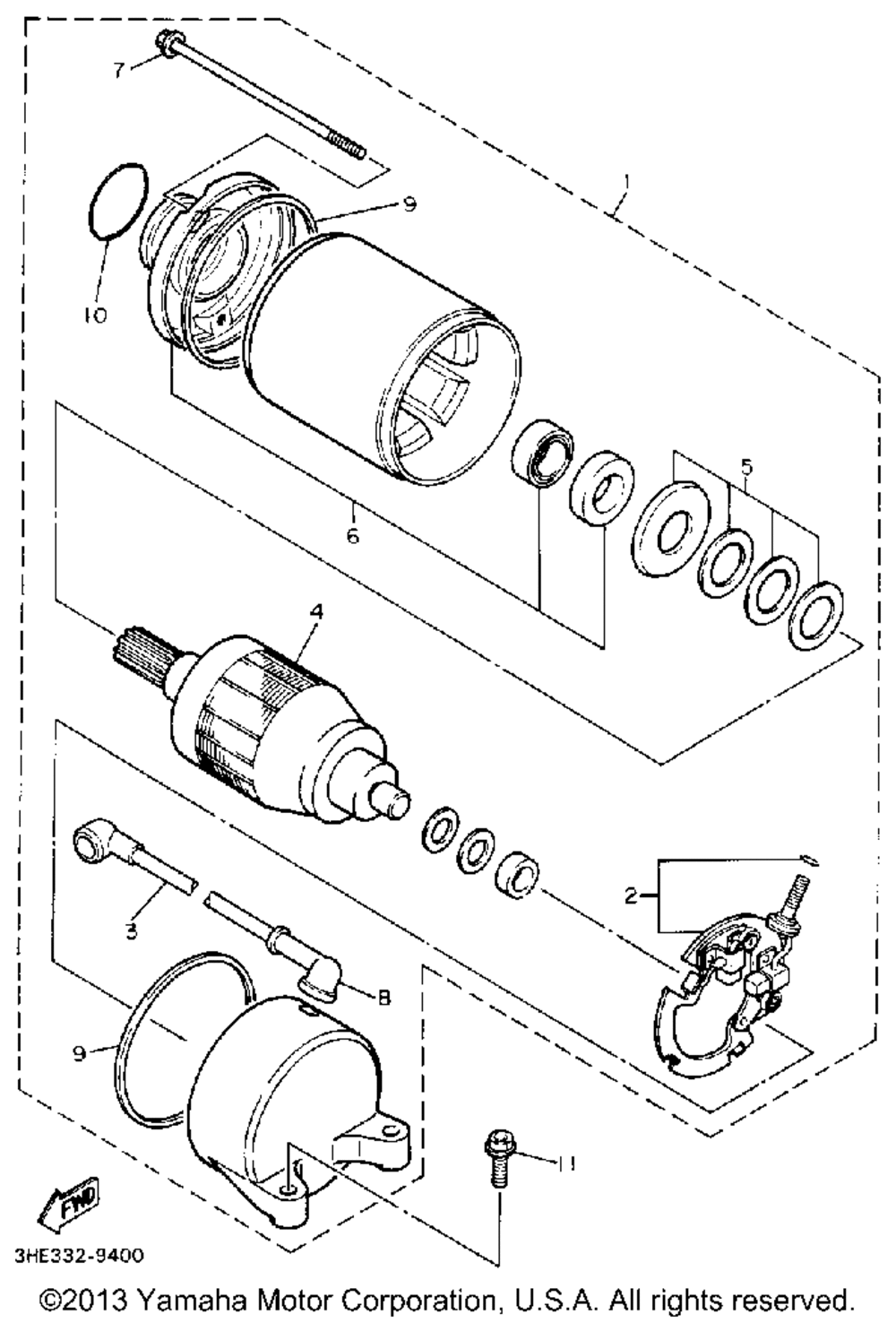 Starting motor