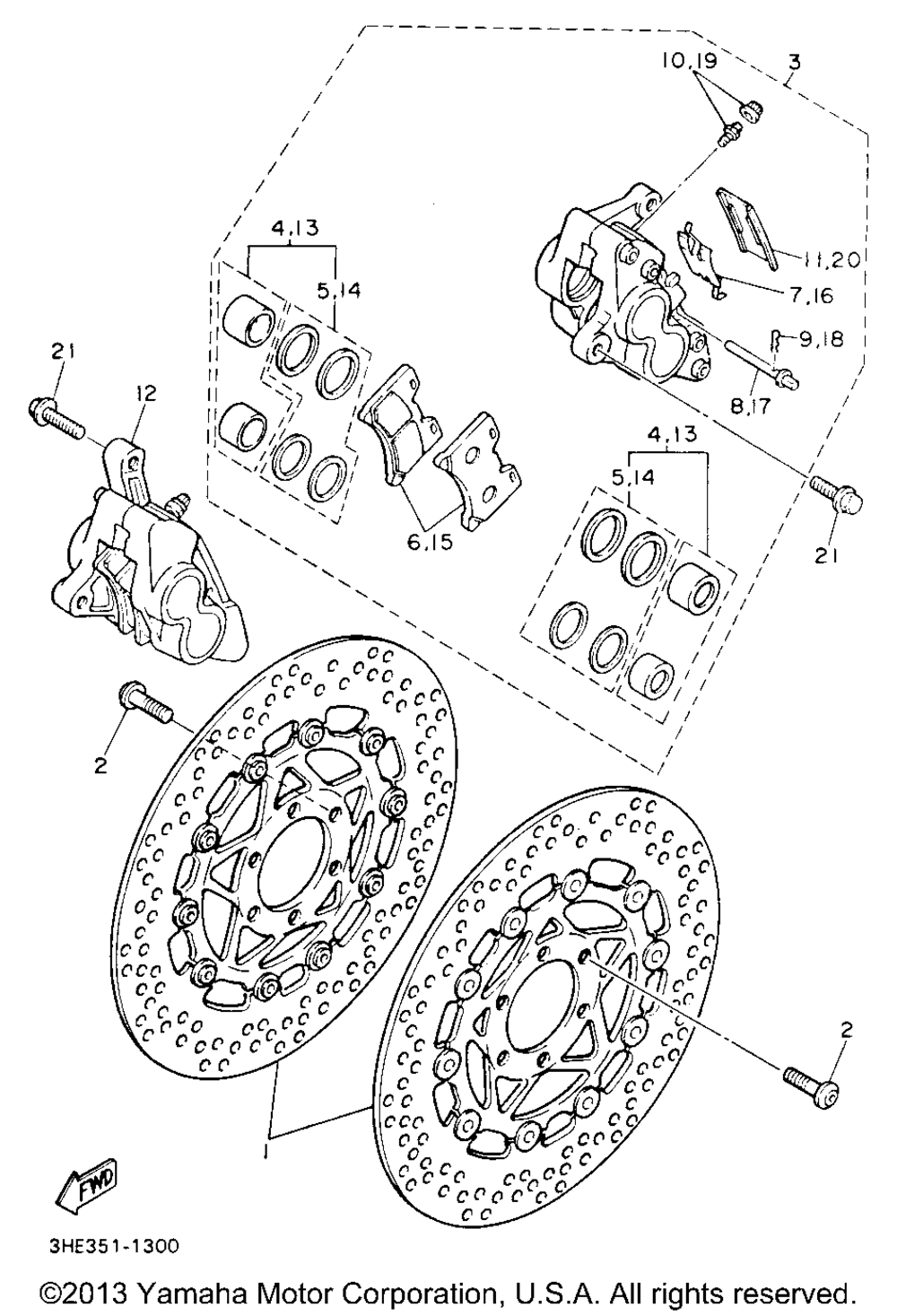 Front brake caliper