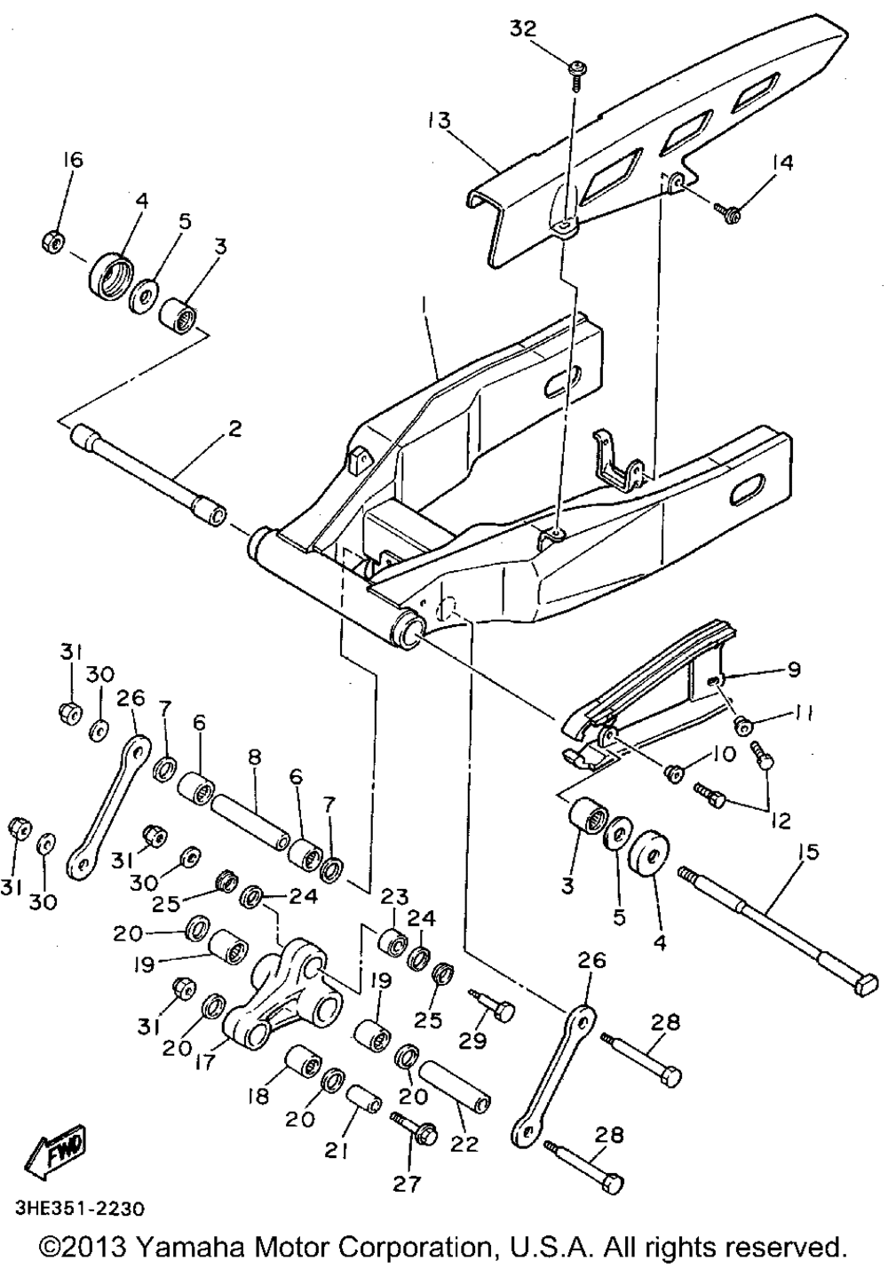 Rear arm