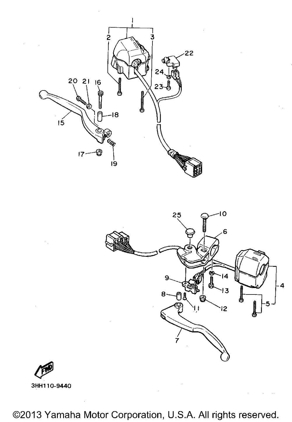 Handle switch lever