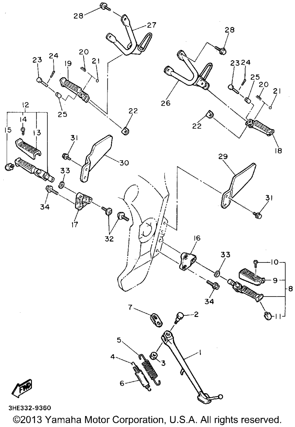 Stand footrest