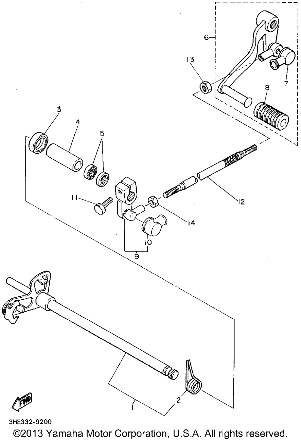 Shift shaft