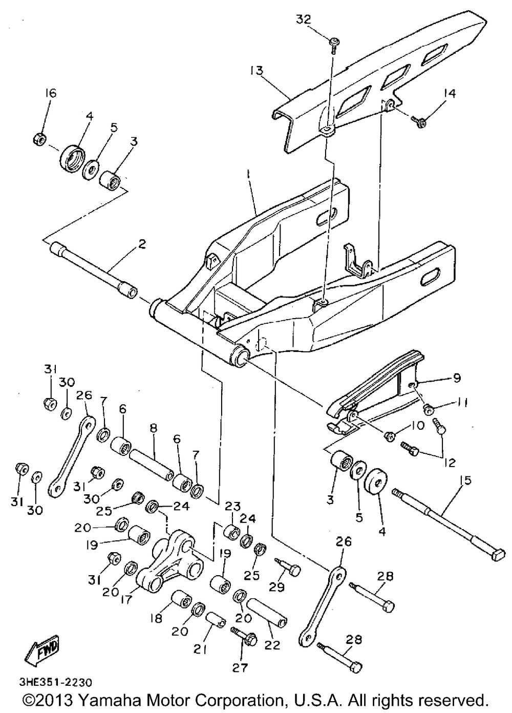 Rear arm