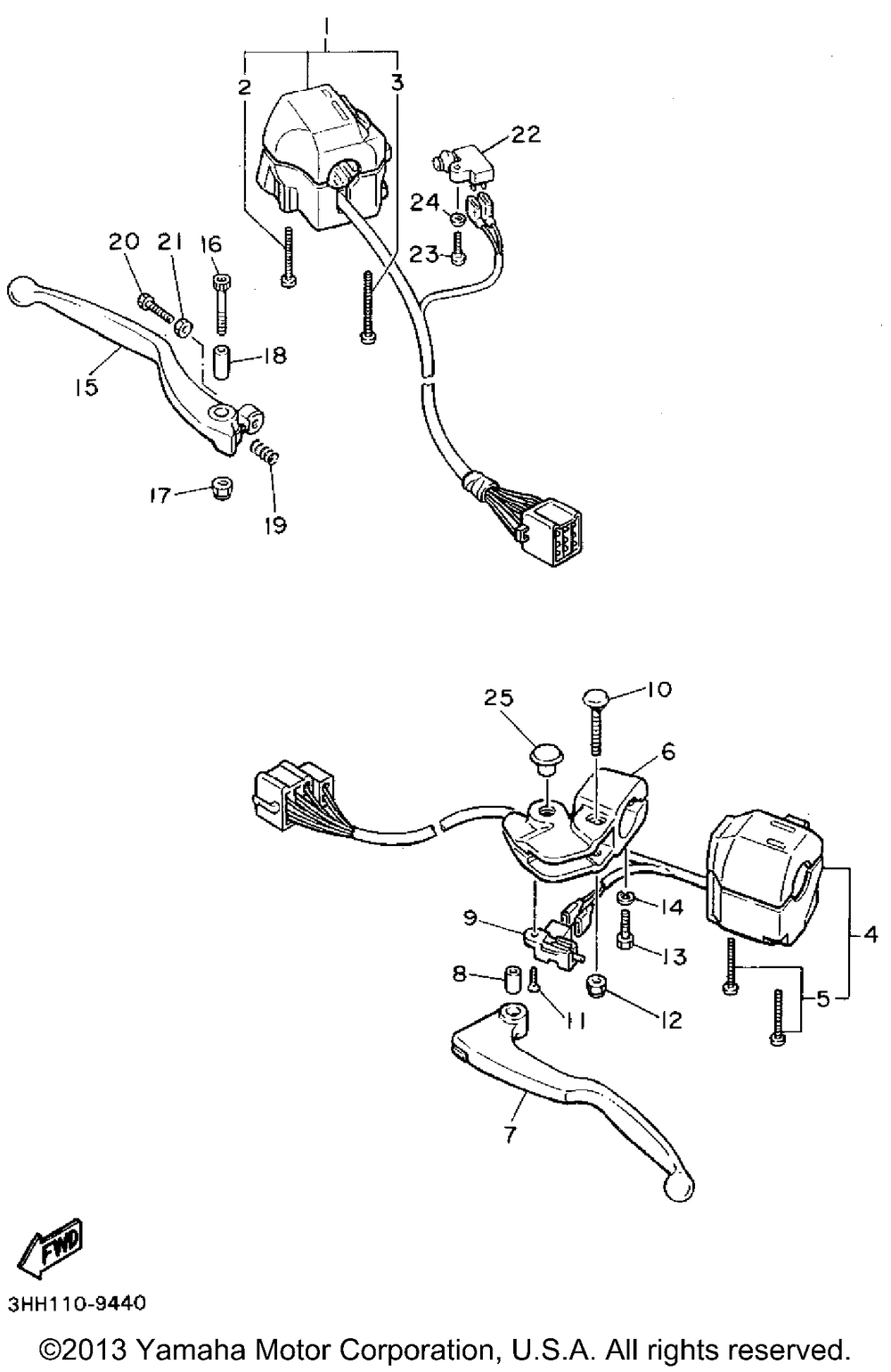 Handle switch lever