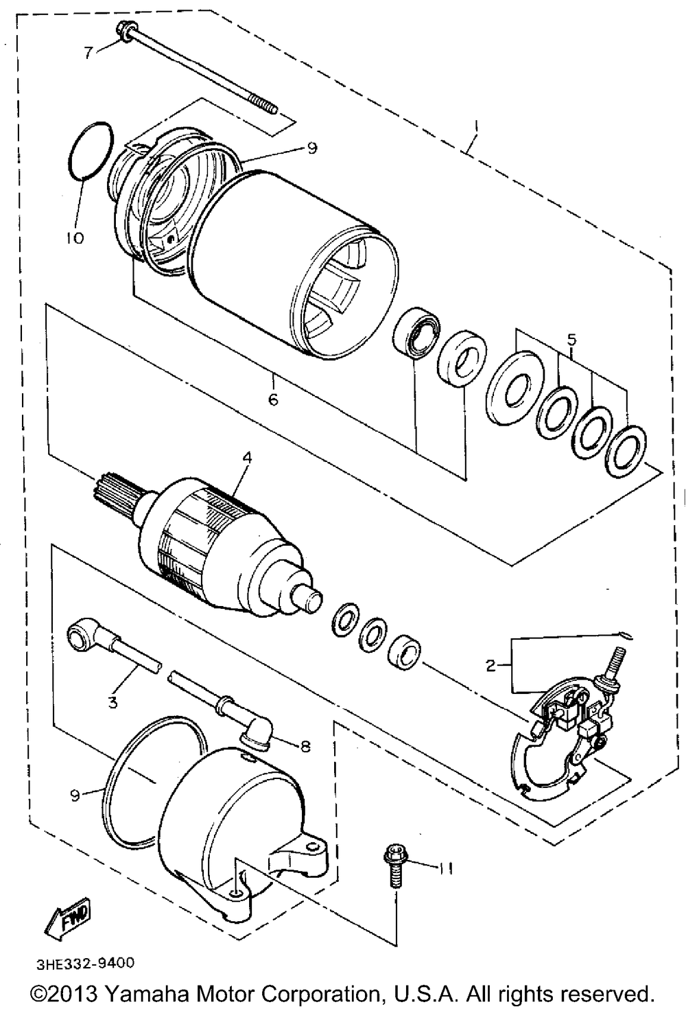 Starting motor