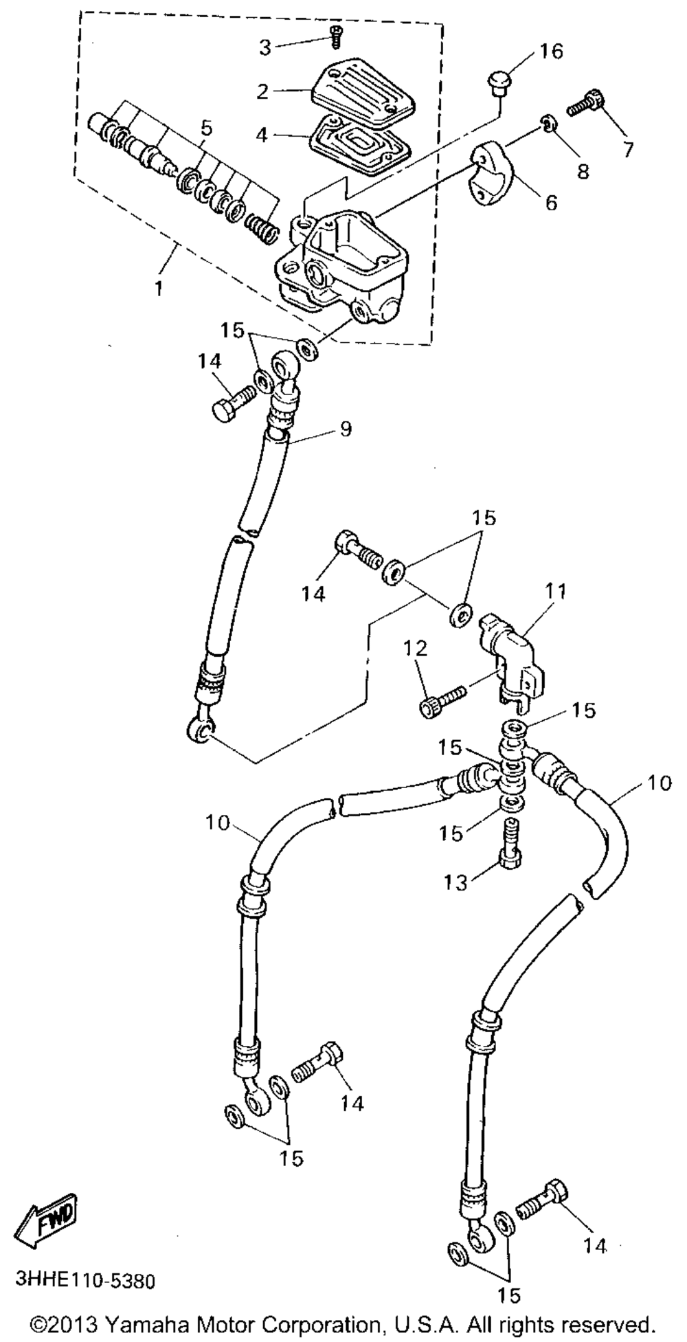 Front master cylinder