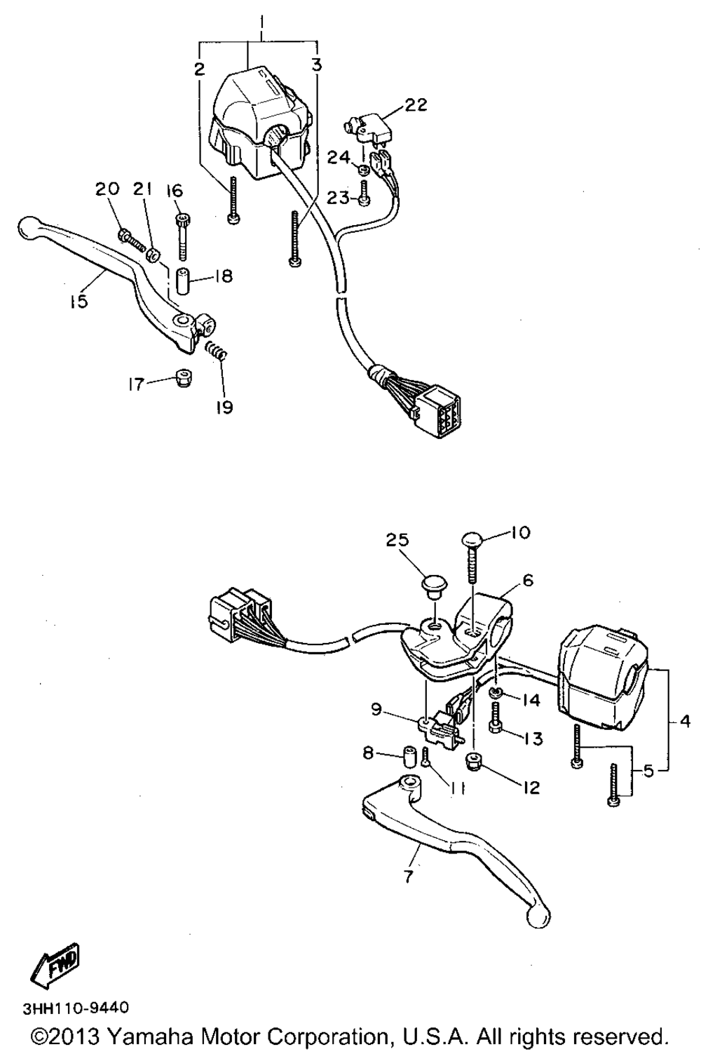 Handle switch lever