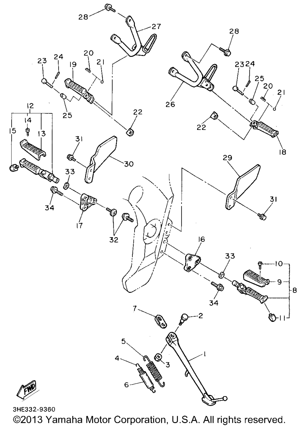 Stand footrest