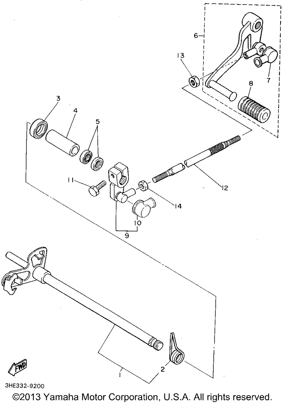 Shift shaft