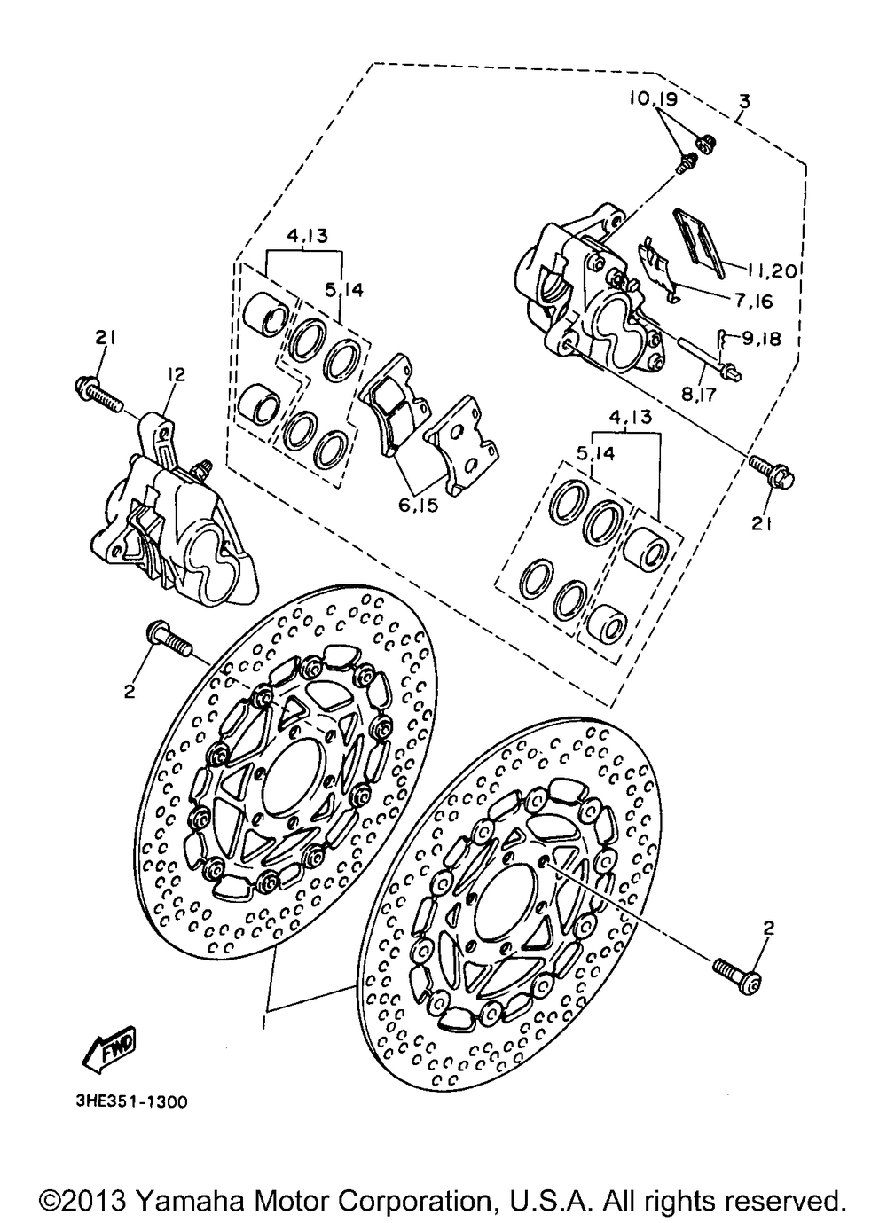 Front brake caliper