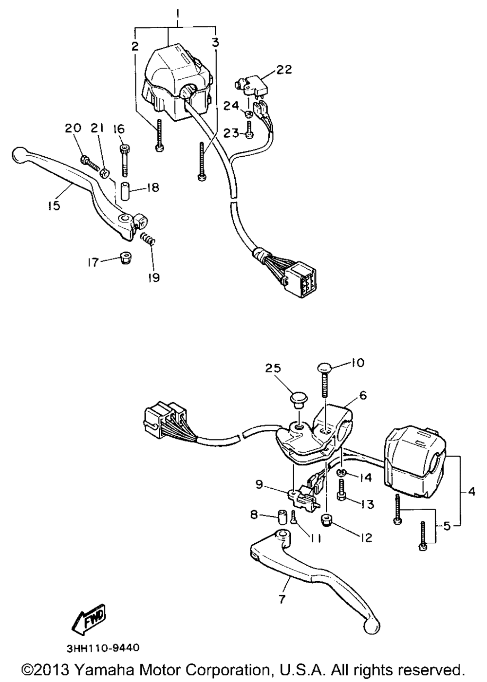 Handle switch lever