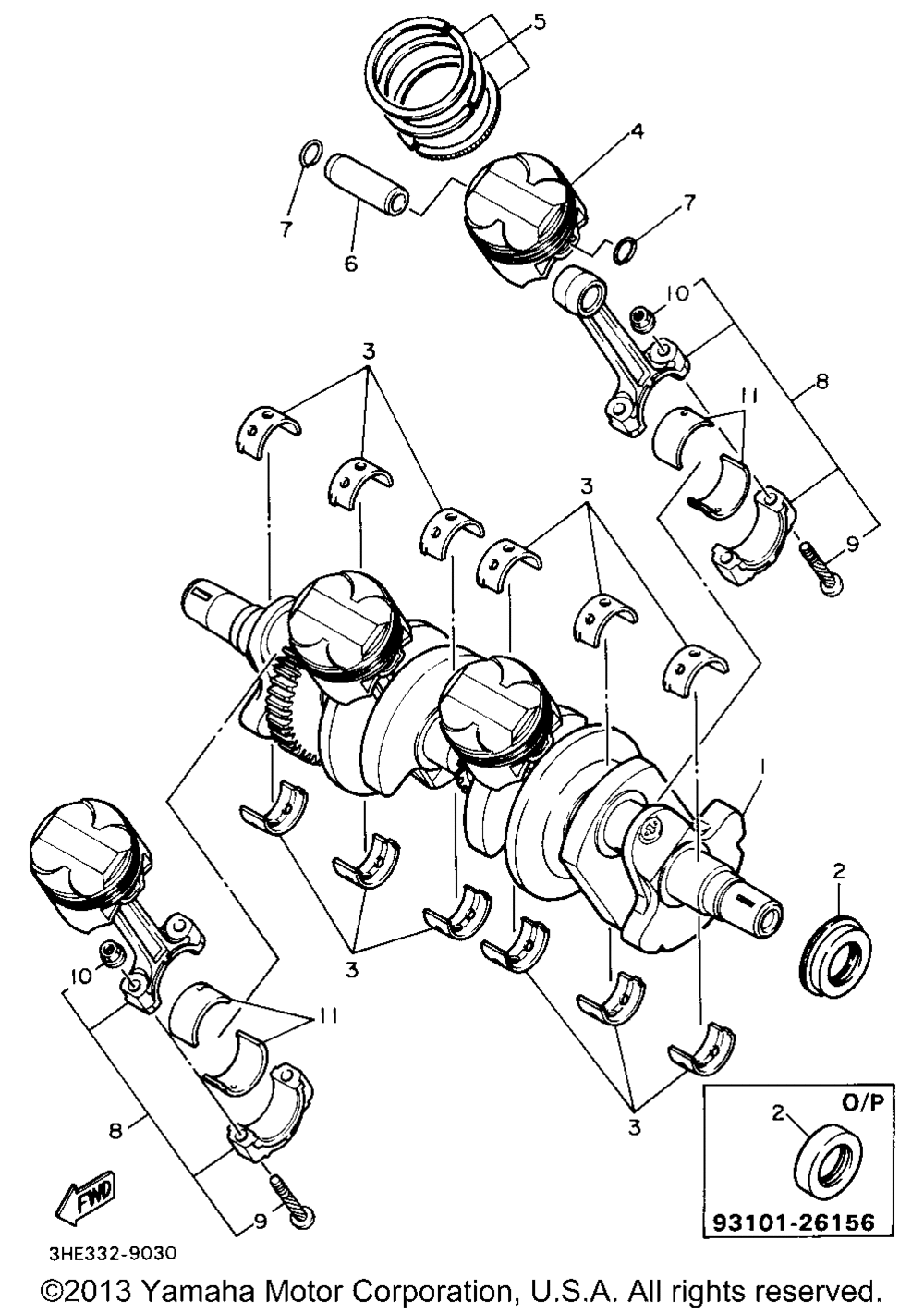 Crankshaft piston