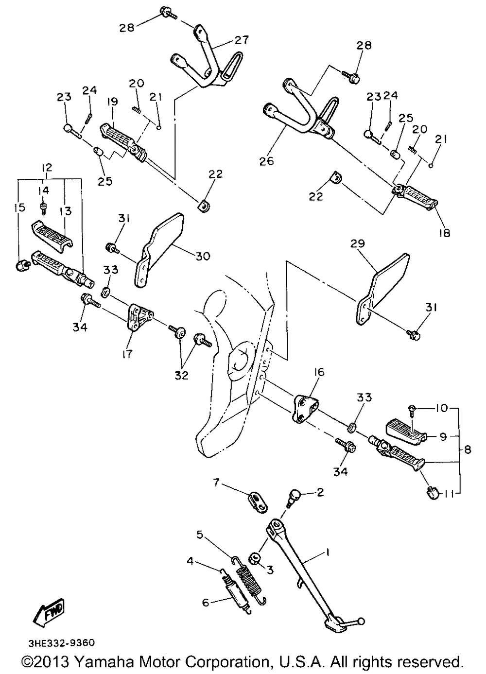 Stand footrest