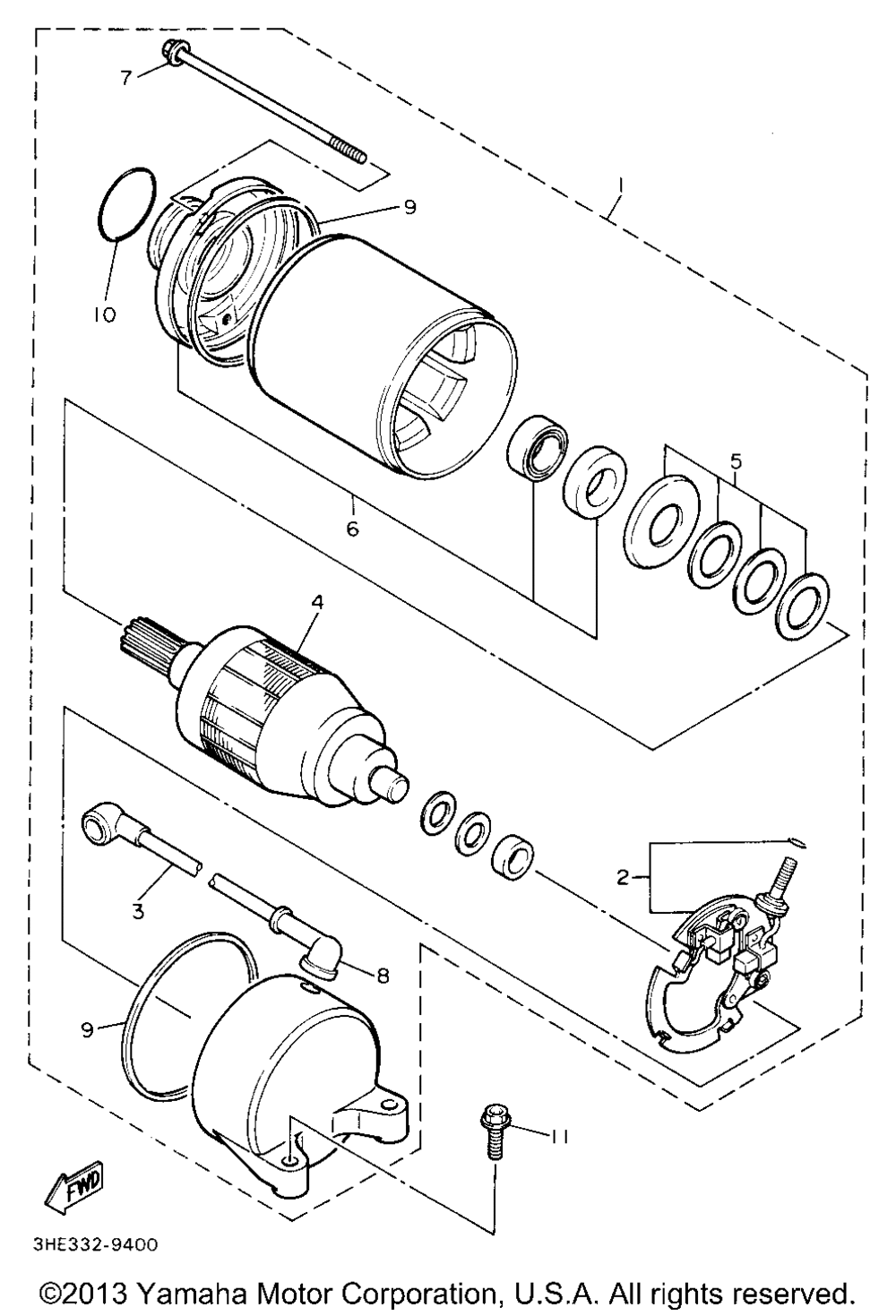 Starting motor