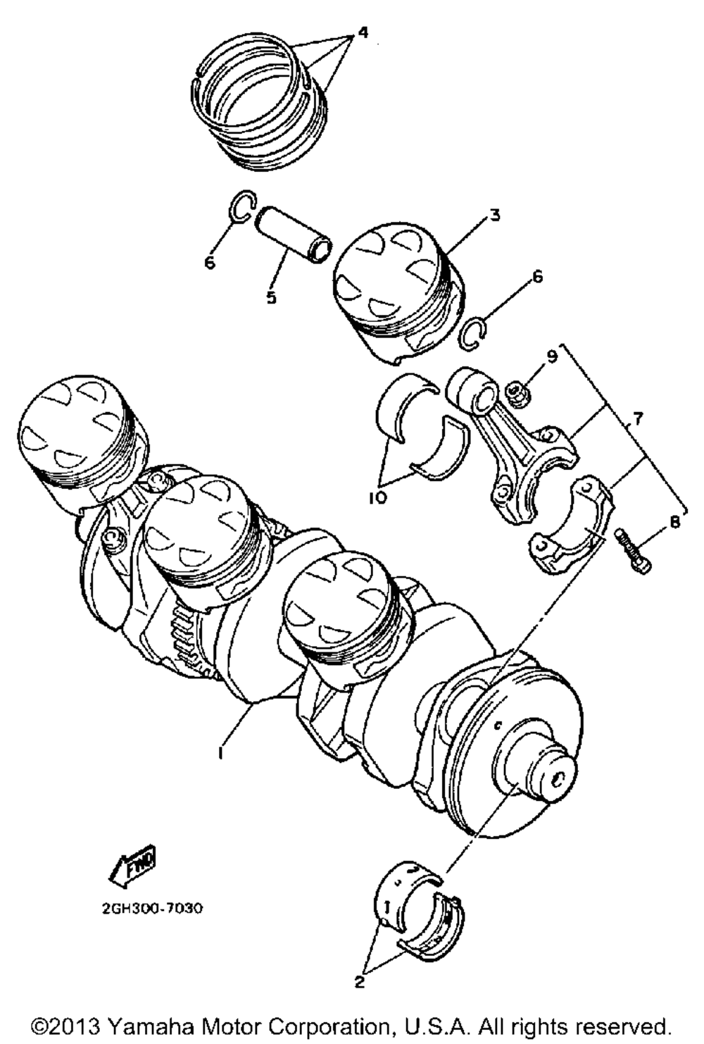 Crankshaft piston